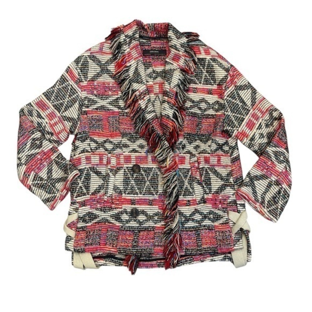 Zara Basic Outerwear Fringe Blazer Jacket